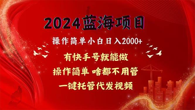 2024蓝海项目，网盘拉新，操作简单小白日入2000+，一键托管代发视频，…-云创网