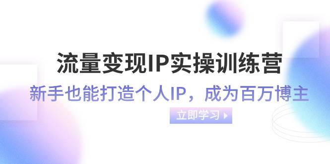 流量变现-IP实操训练营：新手也能打造个人IP，成为百万博主（46节课）-云创网