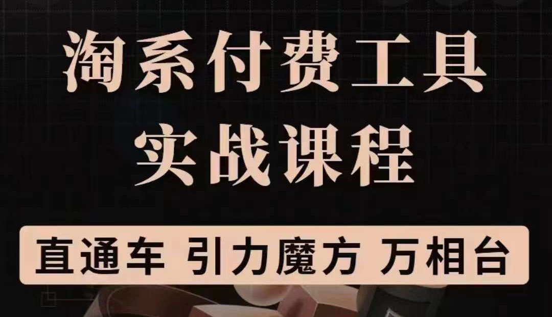 淘系付费工具实战课程【直通车、引力魔方】战略优化，实操演练（价值1299）-云创网