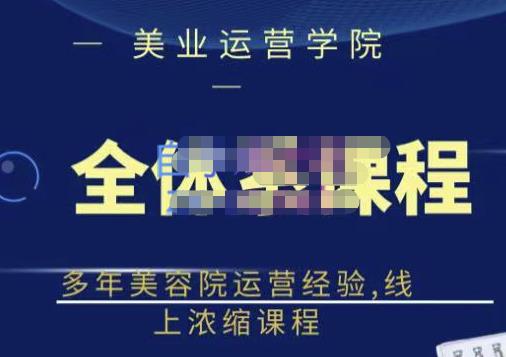 网红美容院全套营销落地课程，多年美容院运营经验，线上浓缩课程-云创网