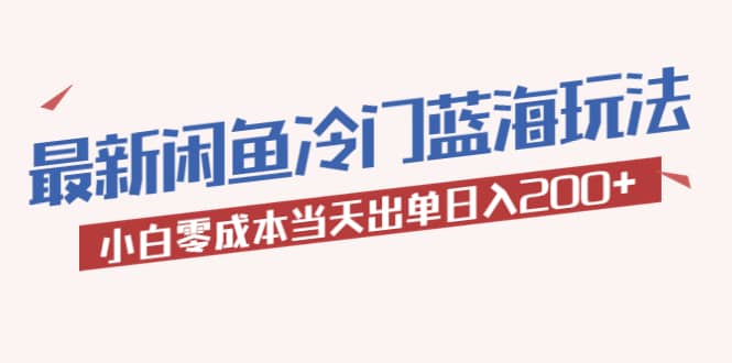 2023最新闲鱼冷门蓝海玩法，小白零成本当天出单日入200+-云创网