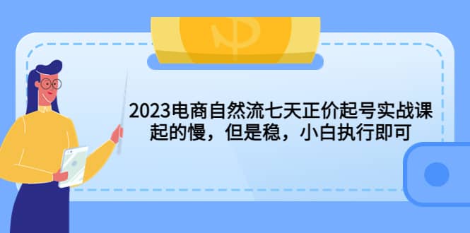 2023电商自然流七天正价起号实战课：起的慢，但是稳，小白执行即可-云创网