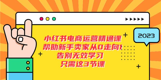 小红书电商·运营精通课，帮助新手卖家从0走向1 告别无效学习（7节视频课）-云创网