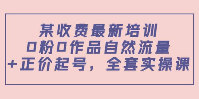 某收费最新培训：0粉0作品自然流量+正价起号，全套实操课-云创网