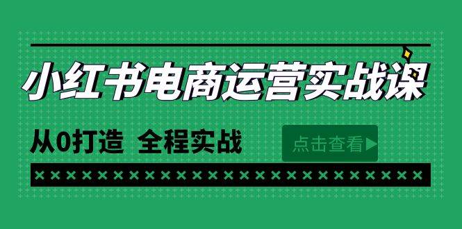最新小红书·电商运营实战课，从0打造  全程实战（65节视频课）-云创网