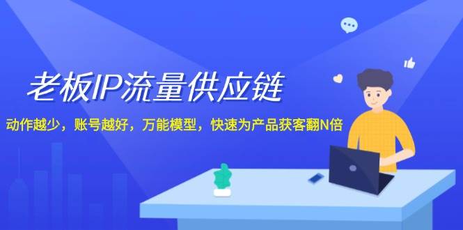 老板 IP流量 供应链，动作越少，账号越好，万能模型，快速为产品获客翻N倍-云创网