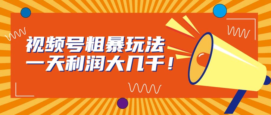 视频号粗暴玩法，一天利润大几千-云创网