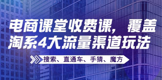 某电商课堂收费课，覆盖淘系4大流量渠道玩法【搜索、直通车、手猜、魔方】-云创网