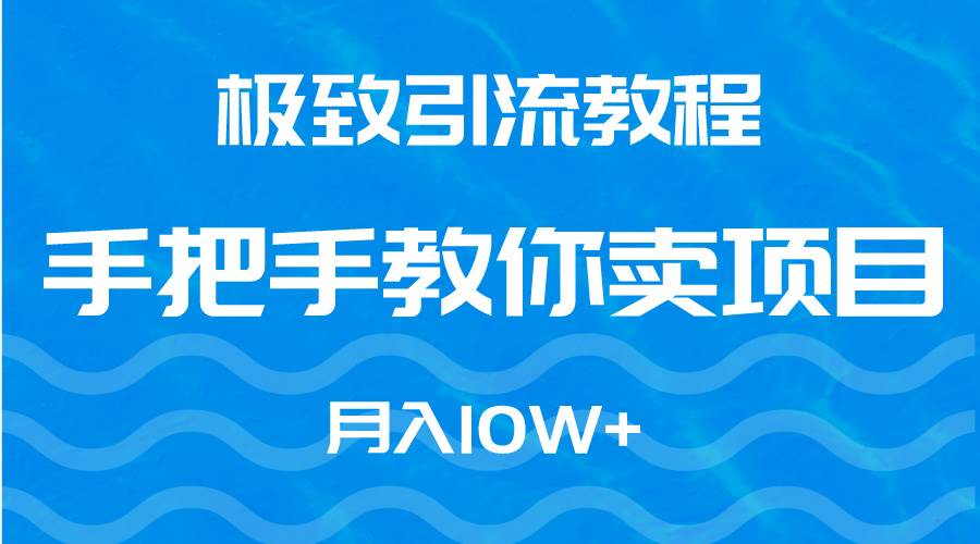 极致引流教程，手把手教你卖项目，月入10W+-云创网