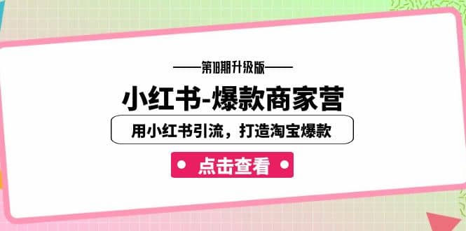 小红书-爆款商家营【第18期升级版】用小红书引流，打造淘宝爆款（16节课）-云创网