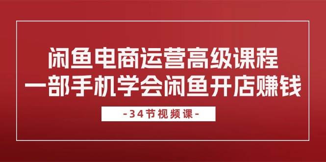 闲鱼电商运营高级课程，一部手机学会闲鱼开店赚钱（34节课）-云创网