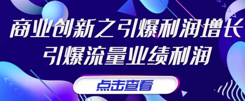《商业创新之引爆利润增长》引爆流量业绩利润-云创网
