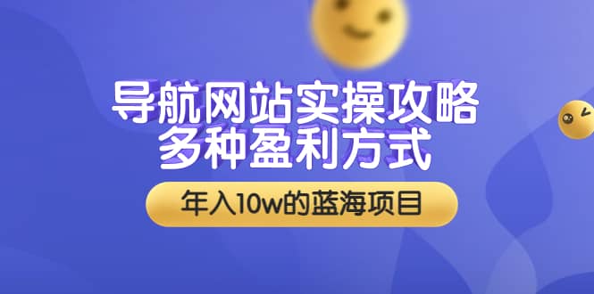 导航网站实操攻略，多种盈利方式，年入10w的蓝海项目（附搭建教学+源码）-云创网