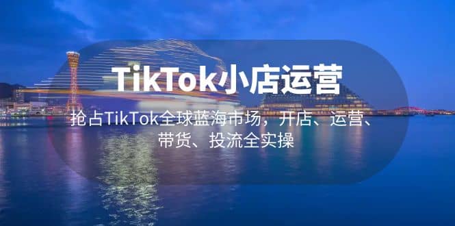 TikTok小店运营 抢占TikTok全球蓝海市场，开店、运营、带货、投流全实操-云创网