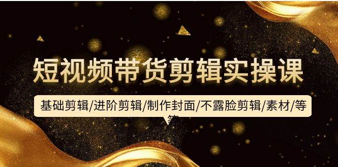 短视频带货剪辑实操课：基础剪辑/进阶剪辑/制作封面/不露脸剪辑/素材/等等-云创网