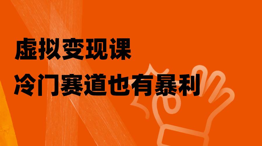 虚拟变现课，冷门赛道也有暴利，手把手教你玩转冷门私域-云创网