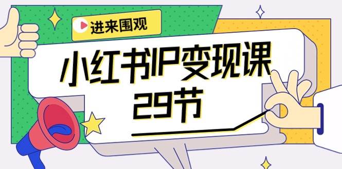 小红书IP变现课：开店/定位/IP变现/直播带货/爆款打造/涨价秘诀/等等/29节-云创网