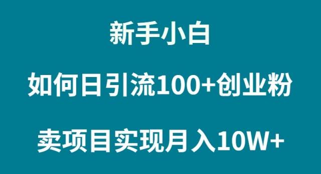 新手小白如何通过卖项目实现月入10W+-云创网