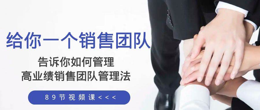 给你一个销售团队，告诉你如何管理，高业绩销售团队管理法（89节课）-云创网