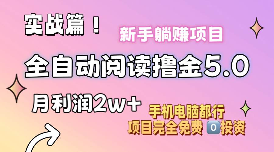 小说全自动阅读撸金5.0 操作简单 可批量操作 零门槛！小白无脑上手月入2w+-云创网