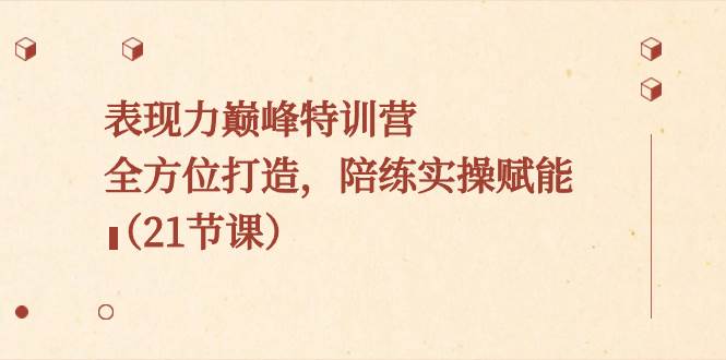 表现力巅峰特训营，全方位打造，陪练实操赋能（21节课）-云创网