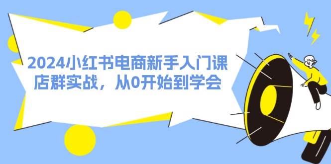 2024小红书电商新手入门课，店群实战，从0开始到学会（31节）-云创网