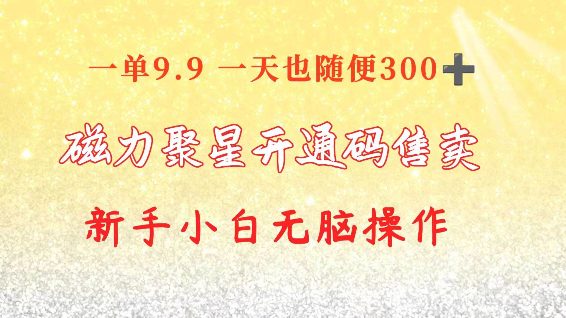 快手磁力聚星码信息差 售卖  一单卖9.9  一天也轻松300+ 新手小白无脑操作-云创网