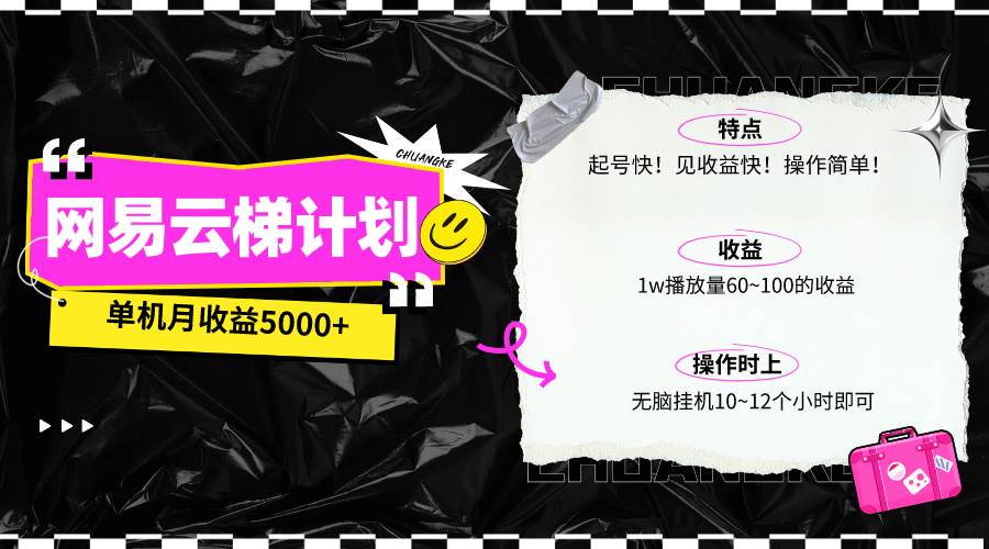 最新网易云梯计划网页版，单机月收益5000+！可放大操作-云创网
