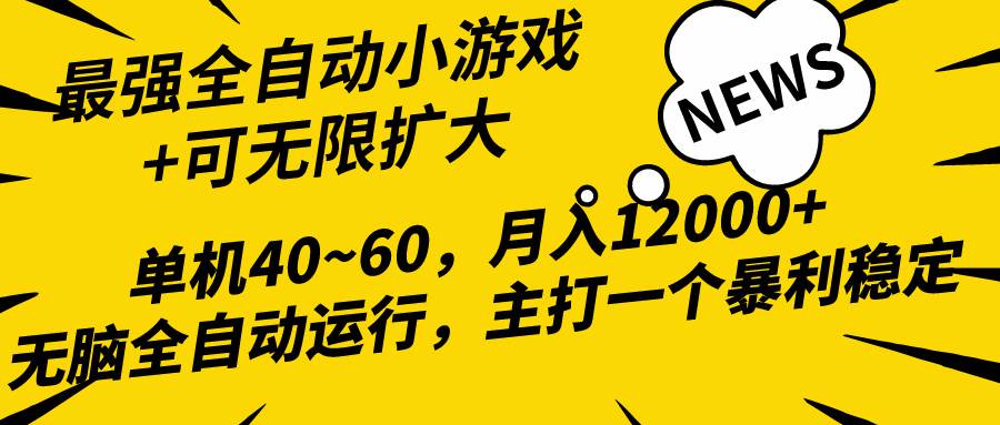 2024最新全网独家小游戏全自动，单机40~60,稳定躺赚，小白都能月入过万-云创网