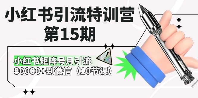 小红书引流特训营-第15期，小红书矩阵号月引流80000+到微信（10节课）-云创网