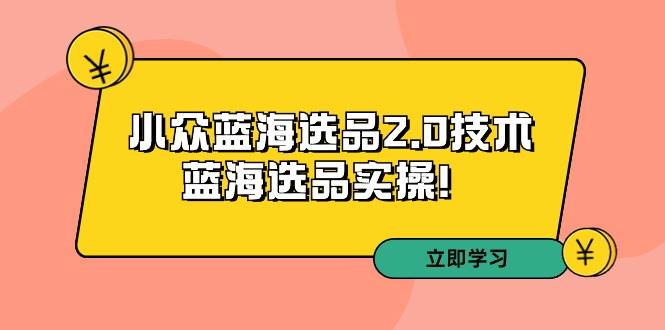 拼多多培训第33期：小众蓝海选品2.0技术-蓝海选品实操！-云创网