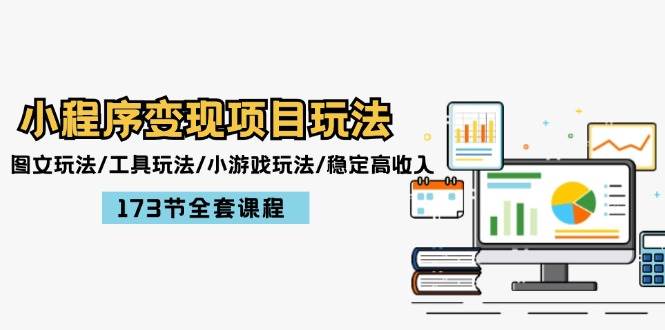 小程序变现项目玩法：图文玩法/工具玩法/小游戏玩法/稳定高收入/173节课程-云创网