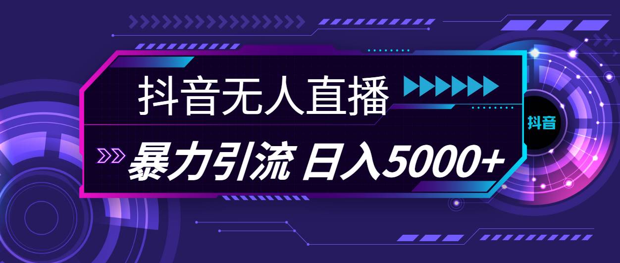 抖音无人直播，暴利引流，日入5000+-云创网