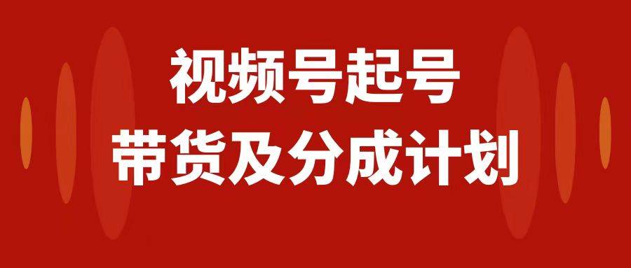 视频号快速起号，分成计划及带货，0-1起盘、运营、变现玩法，日入1000+-云创网