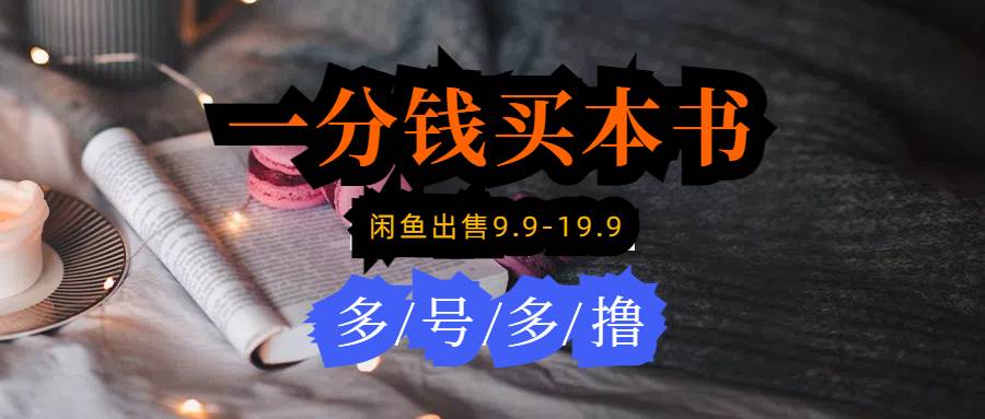 每天花1分钱买一本书，闲鱼出售9.9-19.9不等，多账号多撸 新手小白均可操作-云创网