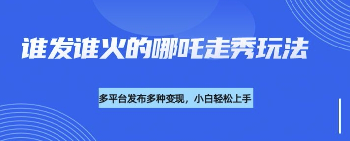 利用deepseek制作谁发谁火的哪吒2人物走秀视频，多平台发布多种变现-云创网