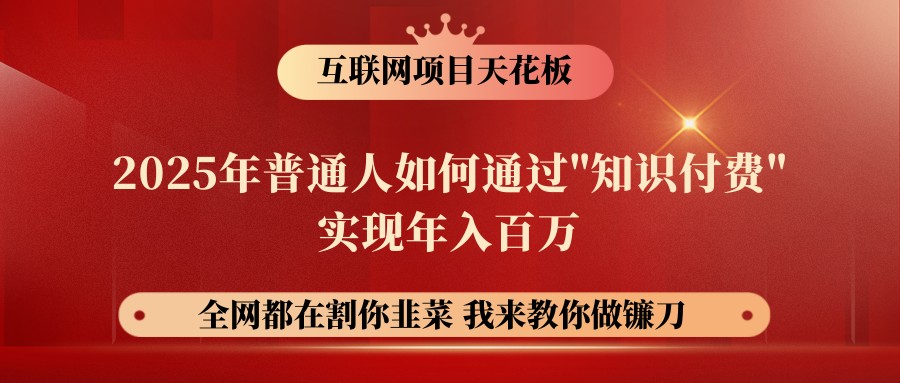网创项目终点站-镰刀训练营超级IP合伙人，25年普通人如何通过“知识付费”年入百万-云创网