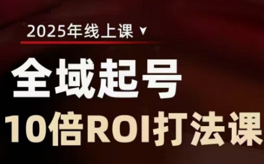 2025全域起号10倍ROI打法课，助你提升直播间的投资回报率-云创网