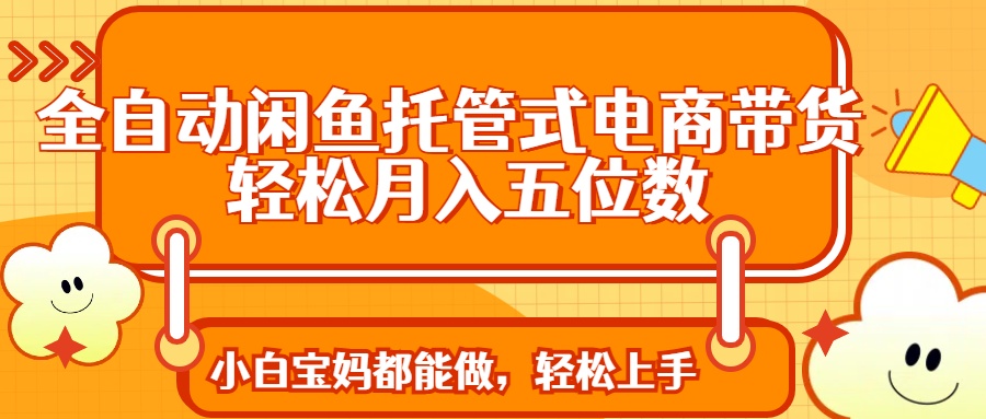 全自动闲鱼托管式电商带货 轻松实现月入五位数-云创网