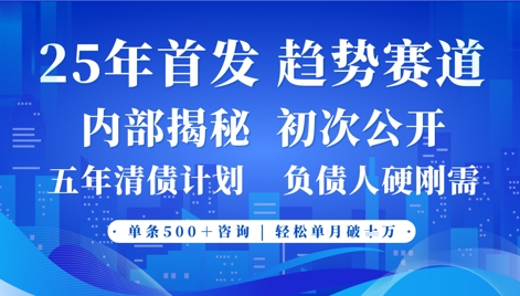 2025年首次公开，真正的事业型赛道，客咨不断，单月轻松破W-云创网