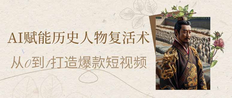 AI赋能历史人物复活术：从0到1打造爆款短视频-云创网
